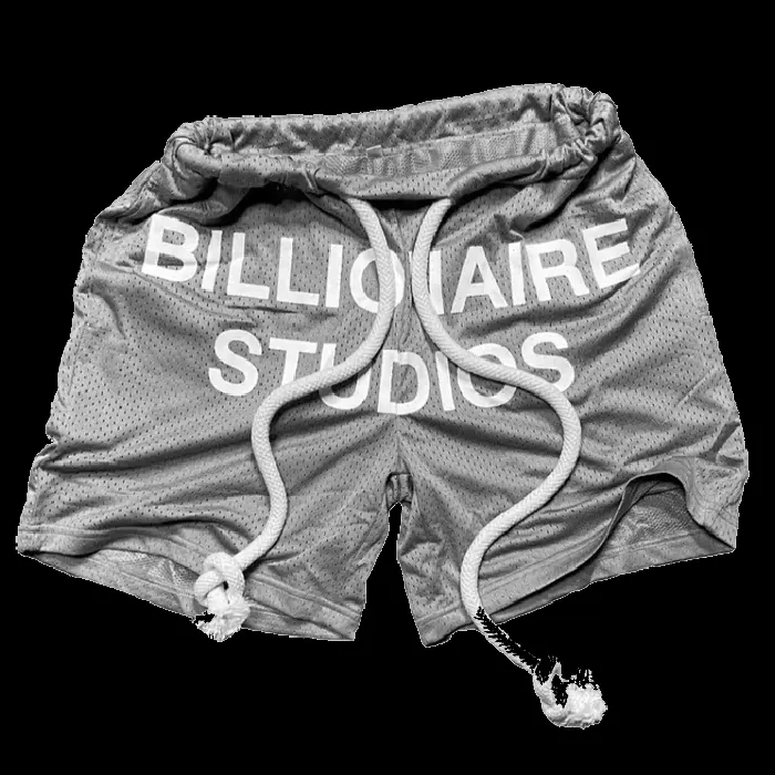 Billionaire Studios Bill Net Shorts Grey