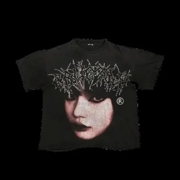 Billionaire Studios Cute Girl Face Logo Tee Black